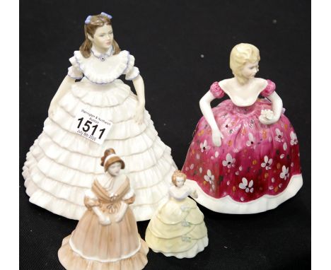 Four Coalport figurines. P&amp;P Group 3 (£25+VAT for the first lot and £5+VAT for subsequent lots) 