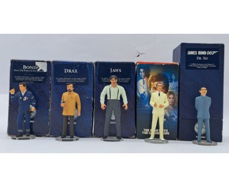 Corgi Icon James Bond Related Boxed Figure Group, to include Dr. No, Scaramanga (Spyguise), Jaws, Drax, and Bond (The World i