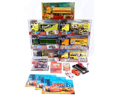 Pixar Cars, a mostly boxed group comprising of Mattel and similar, to include N9849 #8 "Race O Rama", N9715 #6 "Race O Rama" 