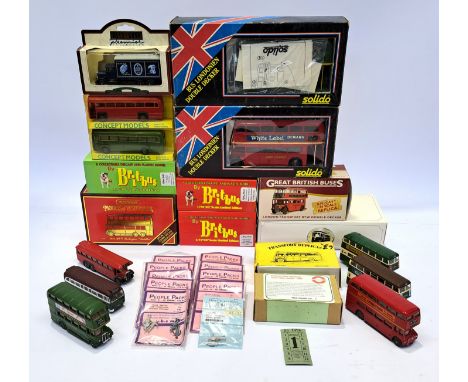 Matchbox Models of Yesteryear, Concept Models, Britbus, Solido and similar, a mostly boxed group to include Y10 1931 AEC Trol