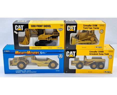 ERTL 1:50 Scale Caterpillar Plant Group, to include Mighty Movers No.2430 631E Wheel Tractor Scraper, Collector Edition No.26