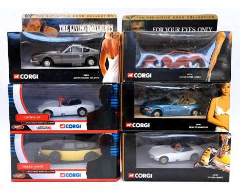 Corgi, a boxed James Bond "007" group comprising of "Goldeneye", "You Only Live Twice", "The Living Daylights" and similar, t