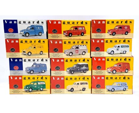 Vanguards, a boxed 1:43 scale Commercial Van group to include VA11005 Morris Minor Van "RAC", VA40006 "B.E.A. (Follow Me)" Fo