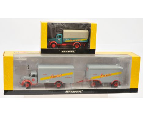 Minichamps 1:43 Scale "Sinalco" Boxed Pair, to include No.499141940 Magirus-Deutz S 6500 Truck &amp; Trailer 1954 "Sinalco", 
