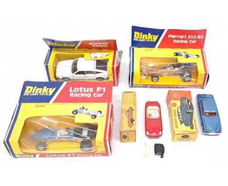 Dinky Toys, a boxed Car &amp; Racing Car group. &nbsp;Consisting of 225 Lotus F1 Racing Car, 226 Ferrari 312/B2 Racing Car, 1