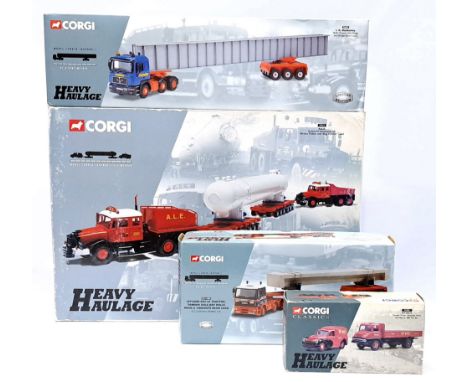 Corgi Heavy Haulage, a boxed Commercial group to include 31013 Scammell Contractor (X2), Nicolas Trailers and "Slug Catcher" 