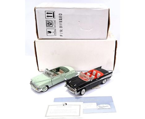 Franklin Mint, a boxed 1:24 Scale pair to include The Chevrolet Styleline Deluxe and 1957 Chevrolet BelAir. although not chec