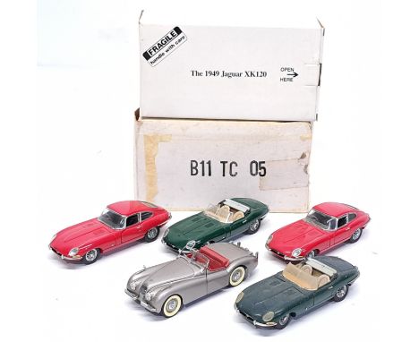 Franklin Mint, 1:24 Scale, a boxed &amp; unboxed Jaguar Car group. &nbsp;Consisting of 1949 Jaguar XK120, 1961 Jaguar E-Type 