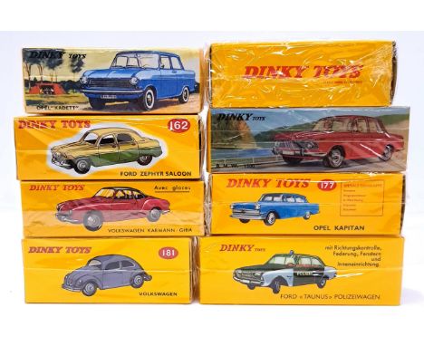 Dinky (Atlas/Norev), a boxed Factory Sealed Car group to include S51 Ford Taunus "Polizeiwagen", 24M Volkswagen Karman Chia "