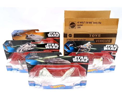 Hot Wheels (Mattel) Star Wars, a carded group comprising of Starship 2-Pack Assortment in an outer card box, to include Star 