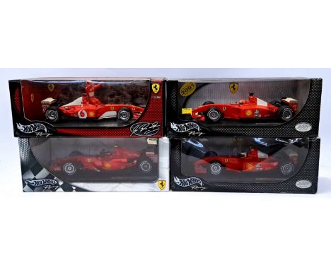 Hot Wheels "Racing", a boxed F1 1:18 Scale Ferrari group to include F2001 Rubens Barrichello 50203, F2001 Michael Schumacher 