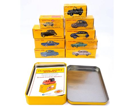 Dinky (Atlas/Norev), a boxed mostly Factory Sealed Car group to include 24B Berline 403 Peugeot, 24 L Peugeot 402 "Taxi", 80 