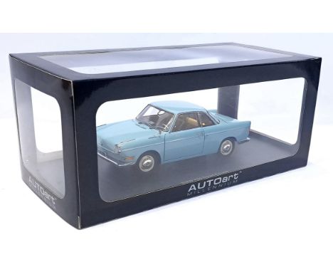 Autoart, a boxed 1:18 Scale BMW 700 Sport Coupe Ceramic Blue 70653. Although not checked for completness conditions generally