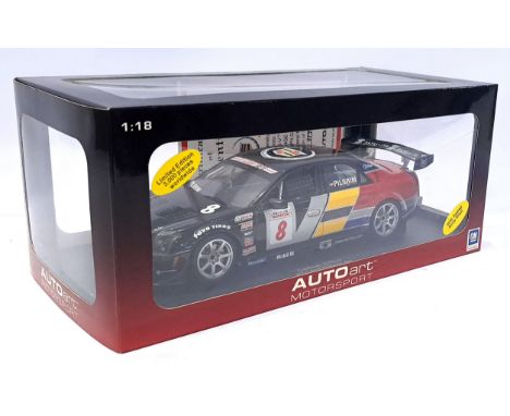 Autoart, a boxed 1:18 Scale Cadillac CTS-V SCCA World Challenge GT 2004 PIL GRIM #8 80426. Although not checked for completne