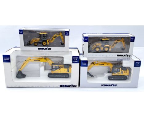 Universal Hobbies 1:50 Scale Komatsu Plant Group, to include No.UH8140 PC210LC-11 with Hammer Drill, No.UH8142 WB93R-8, No.UH