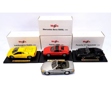 Maisto, a boxed 1:18 Scale group to include Mercedes Benz 500SL (1989), Porsche 911 Speedster (1989) and others. Although not
