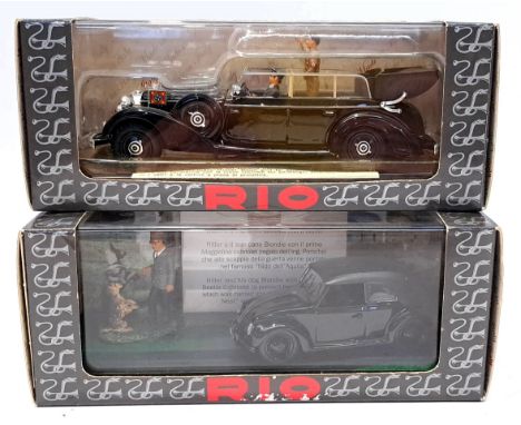 Rio, a boxed 1:43 scale German WWII pair to include 4248/P Volkswagen Cabric Nido Dell'Aquila Eagle's Nest 1938 and 4064/P Me
