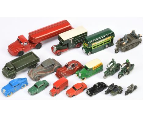 Britains, Crescent, Dinky (Reissue), Lone Star &amp; Similar Unboxed Vehicle Group, to include Britains Kettenkrad, Lone Star