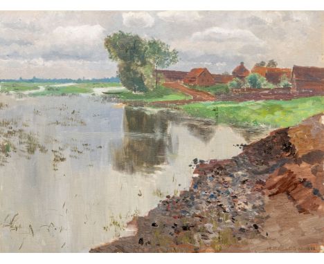 Basedow, Heinrich  (Berlin, Potsdam 1865-1930) Gegend bei Rügen   Sign. u. dat. 1896. Öl auf Karton. 31,2×41 cm. R.  (60463)
