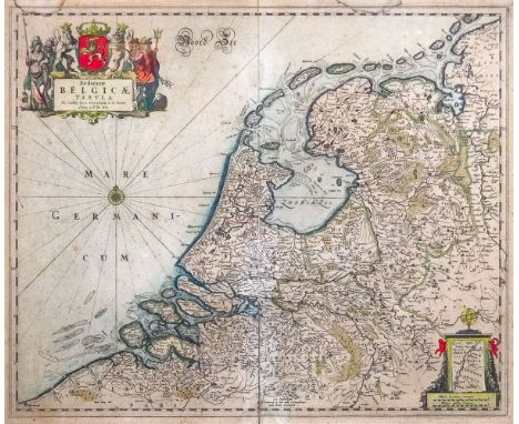 Belgien: Foederatae Belgicae Tabula  Um 1670. Kupferstich mit Grenz- und Flächenkolorit. Von Frederick De Wit, Amsterdam. Ca.