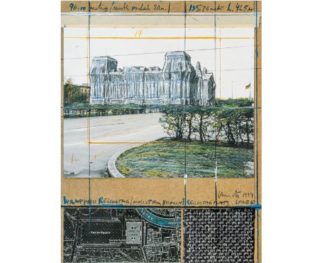 Christo, d. i. Christo Vladimir Jawaschew (Gabrow/Bulgarien, New York City 1935-2020) Wrapped Reichstag (Projekt Berlin)  Rei