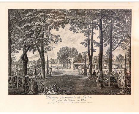 Chodowiecki, Daniel Nikolaus  (Danzig, Berlin 1726-1801 Die Zelte im Berliner Tiergarten  1772 / Abzug 20. Jh. Premiere prome