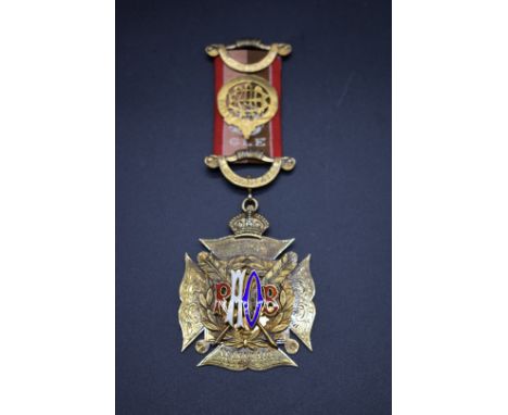 A silver gilt and enamel Royal Antediluvian Order of Buffaloes medal.&nbsp;&nbsp; 