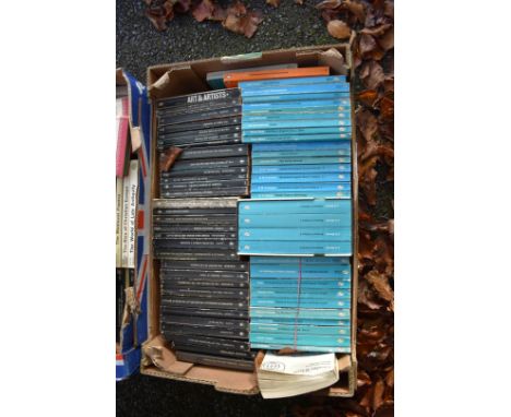 Two boxes of Penguin history books,&nbsp;art reference and other books. 