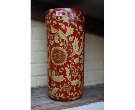 A pottery stick stand, 44cm high.&nbsp; 