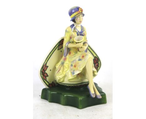 A limited edition Kevin Francis ceramic figure of 'Charlotte Rhead'. Marked '#263/950', in the original box, H21.5cm