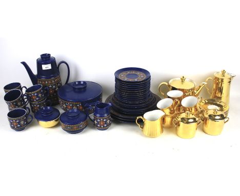 Two tea services. Comprising a 20th century retro Winterling West German pottery coffee service decorated with floral details