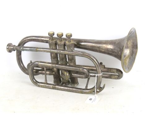 A vintage cornet regent trumpet. Marked 'HP 303271', L33cm