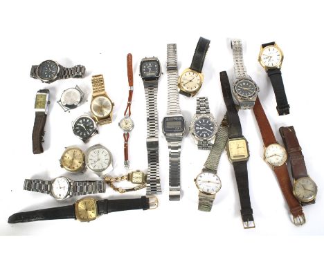 A collection of gentlemans' watches. Of various designs, including Timex and Pulsar