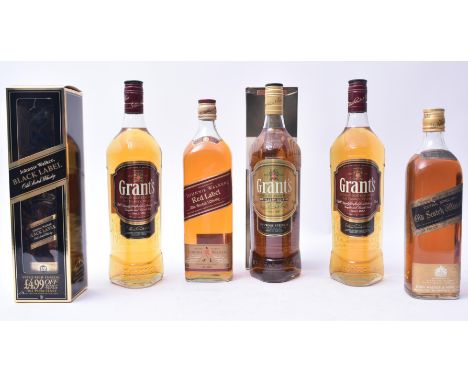 A collection of Blended Scotch Whisky bottles. The lot comprising of two Grant's Blended Scotch Whisky The Family Reserve 43%