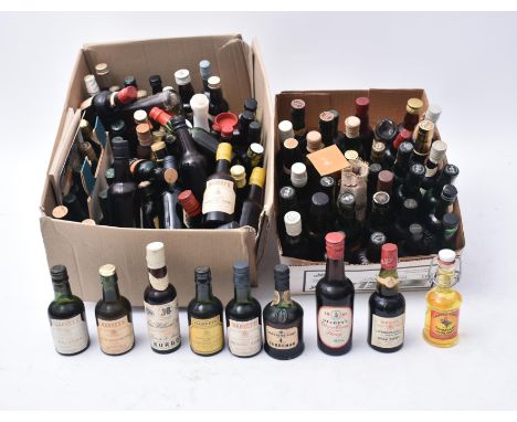 A large collection of vintage 20th century miniature Port &amp; Sherry collectibles &amp; souvenir bottles. The lot comprisin