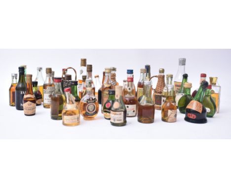 A collection of vintage 20th century miniature Cognac &amp; Brandy collectibles &amp; souvenir bottles. The lot comprising Ma