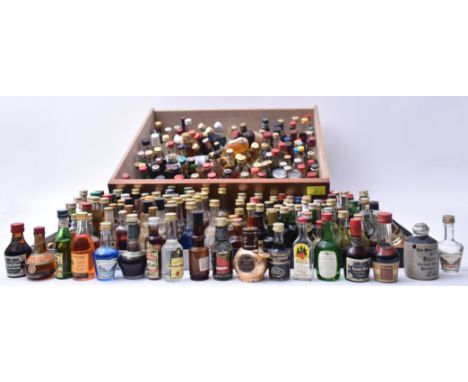 A large collection of vintage 20th century miniature liqueurs / liquors souvenir &amp; collectibles bottles. The lot comprisi