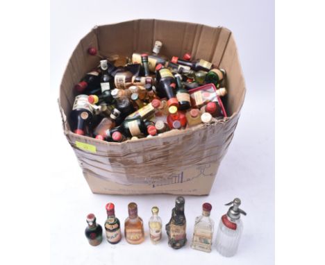 A large collection of vintage 20th century miniature liqueurs / liquors collectibles &amp; souvenir bottles. The lot comprisi