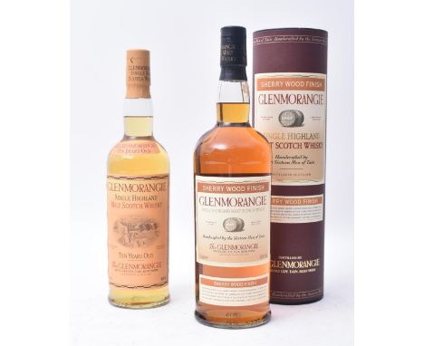 Two Glenmorangie Single Highland Malt Scotch Whisky bottles. The lot comprising of a&nbsp;Glenmorangie Sherry Wood Finish Sco