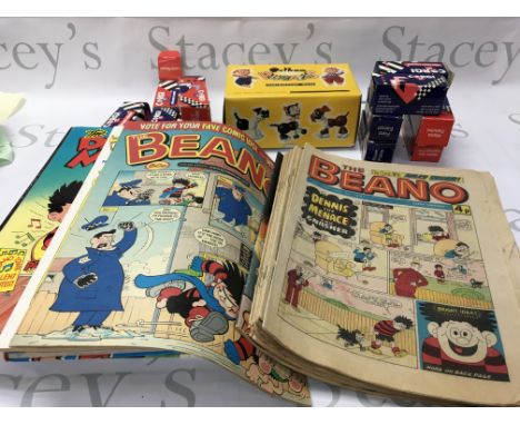 A collection of Beano comics and corgi toys with a boxed Pelham puppet. NO RESERVE