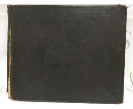A vintage Glimpses of India book, a grand photographic history of the land of Antiquity, the vast Empire of the East with 500