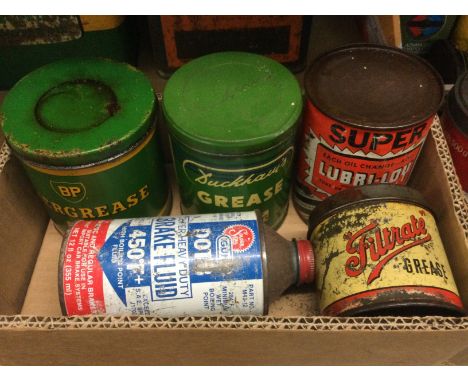 Ten vintage motoring related tins including some rare examples.