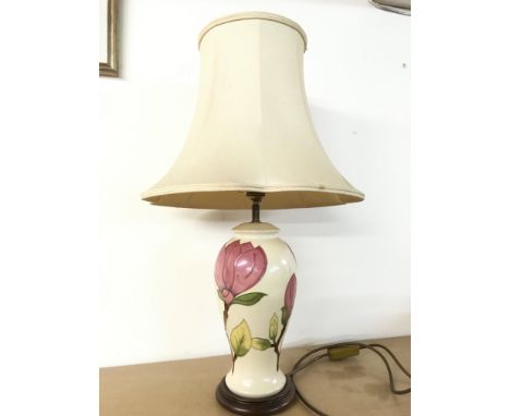 Moorcroft pottery lamp, 64cm tall approximately
