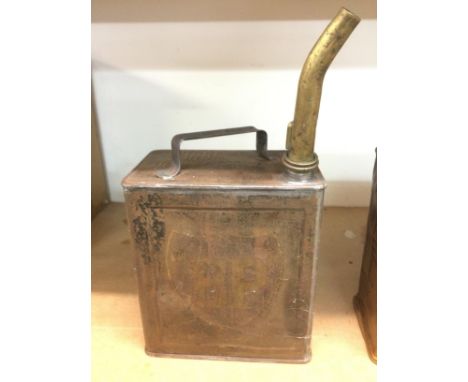 A 1930s BP gallon petrol can with original pourer. Shipping category C.