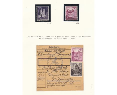 Germany 1941 General Government 1st definitives SG404-405 used; Env Chelm cancel 9.4.1941 on SG396 pair &amp; SG405, stamps a