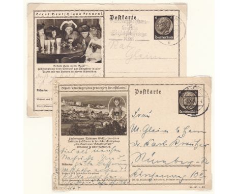 Germany 1933-1935 Michel P249 unused; P224 used; SG522-525 used set; Michel P236 x 2 unused; P236 x 2 used; Michel P236 unuse