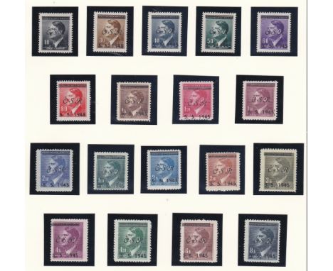 Germany 1942-1945 4th definitives SG79, 87 m/m 78, 80-86, 88-89 used SG96, 99 m/m, SG90-95, 97-98 used, Michel P17 unused, Mi