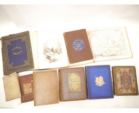 Ten assorted 19th Century illustrated volumes, including Gustave Doré (ill.): 'The Days of Chivalry: Or, the Legend of Croque