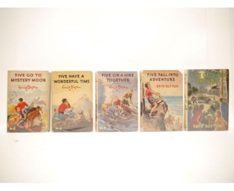 Enid Blyton, 5 'Famous Five' series titles, all 1st editions published London, Hodder &amp; Stoughton, all original cloth, al