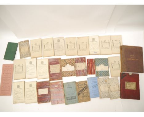 A box containing approx. 30 folding maps, mainly Ordnance Survey c.1890's, including engraved folding OS map showing part of 